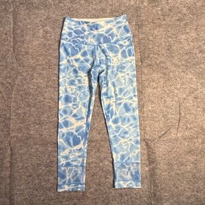 Victoria Sport Blue Water Ripple Print High Rise Yoga Leggings XS‎ 394416-03-19